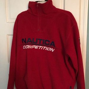 Bright Red Nautica Pull Over ZIP Up